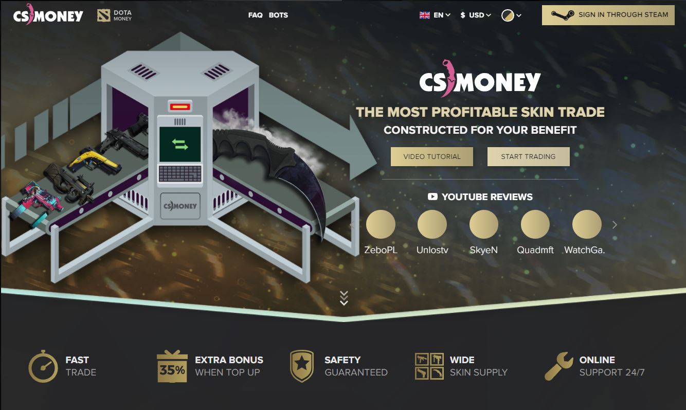 CS Money Home Page