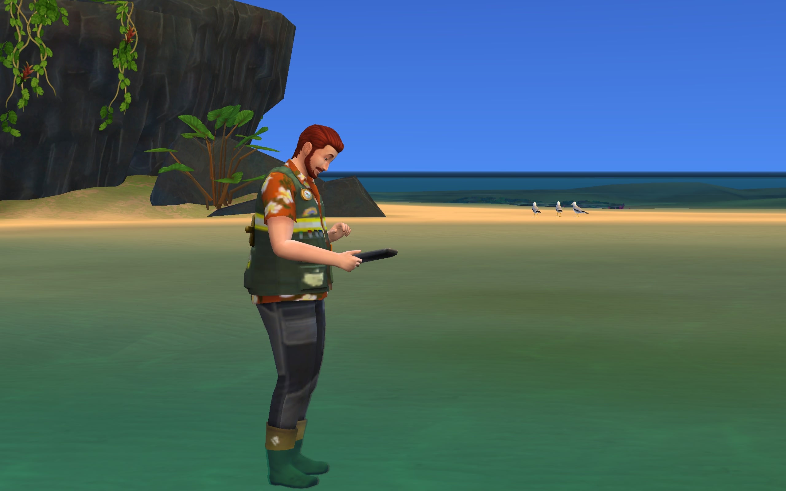 A Conservationist Sim on duty in Sulani.
