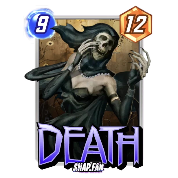 The Death card from Marvel Snap
