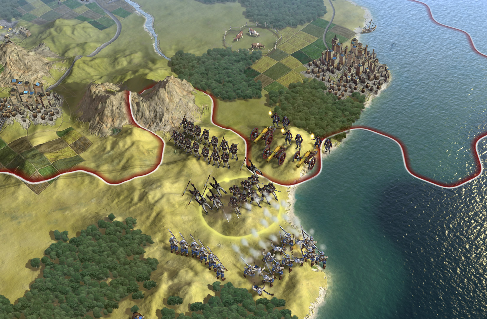 Civilization, Civilization V, Civ V, Map, Game, 4X, Borders, Cities, Strategy