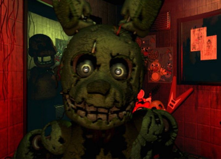 a screencap of springtrap from fnaf 3