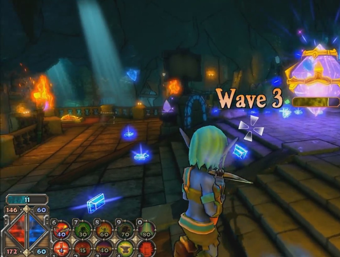 Dungeon Defenders - Huntress against a wave 3.jpg