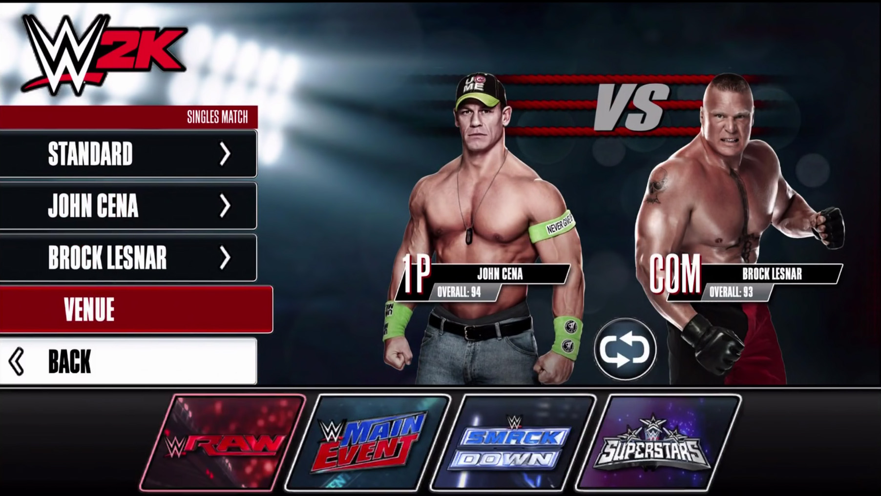 how many character slots in wwe games