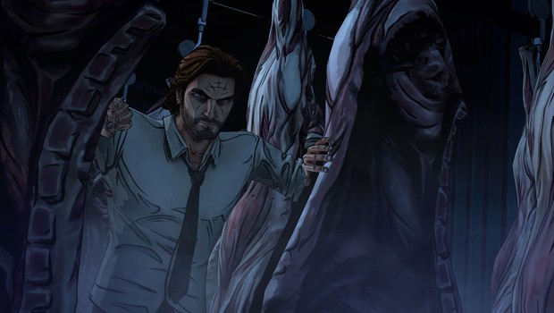 Bigby in a meat freezer