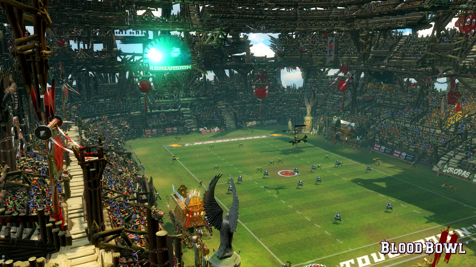 Blood Bowl features a number of arenas featuring many of the factions from Warhammer Fantasy
