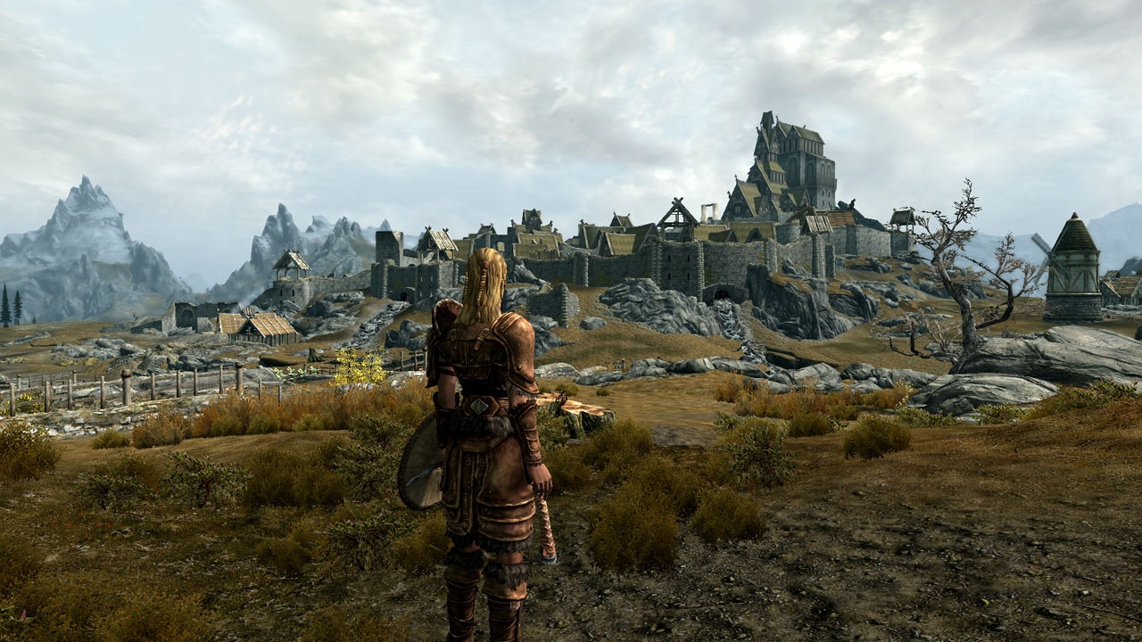 Whiterun, Skyrim, travel, third person