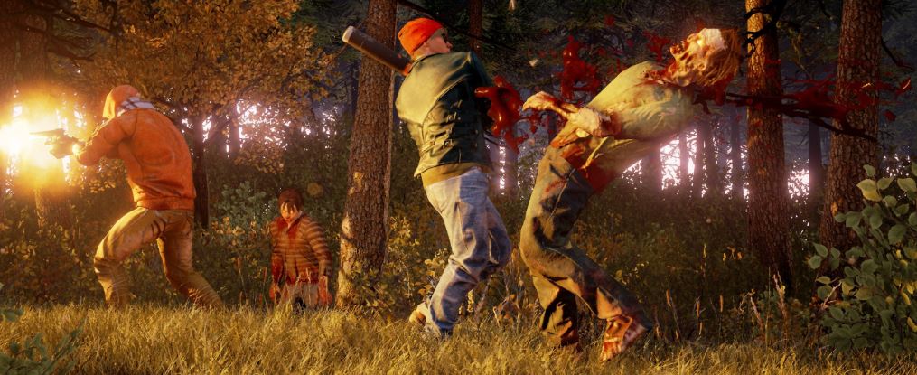 Players using teamwork to make short work of a few zombies