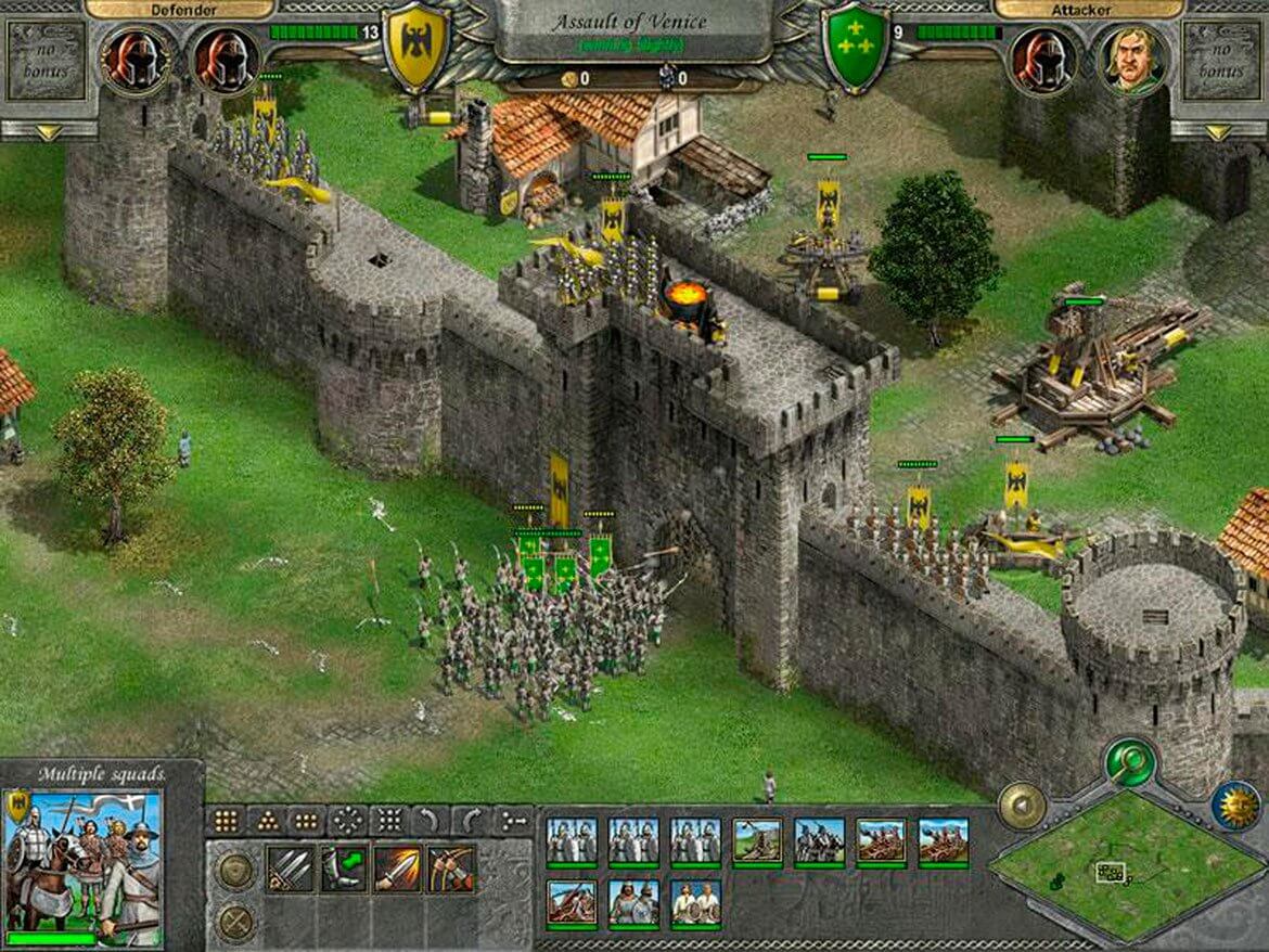 A castle siege in Knights of Honor