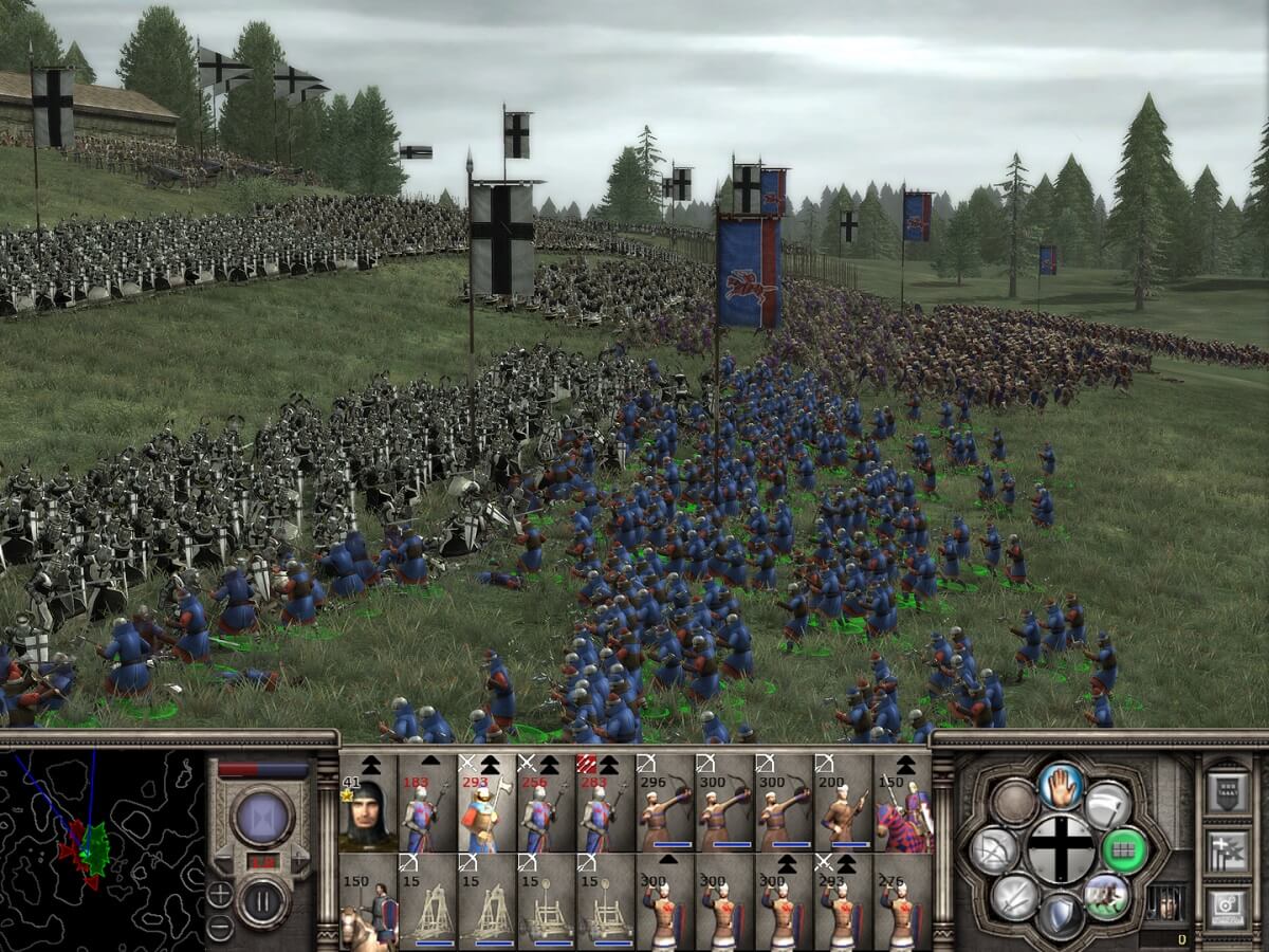 The Teutonic knights go into battle in Total War: Medieval 2