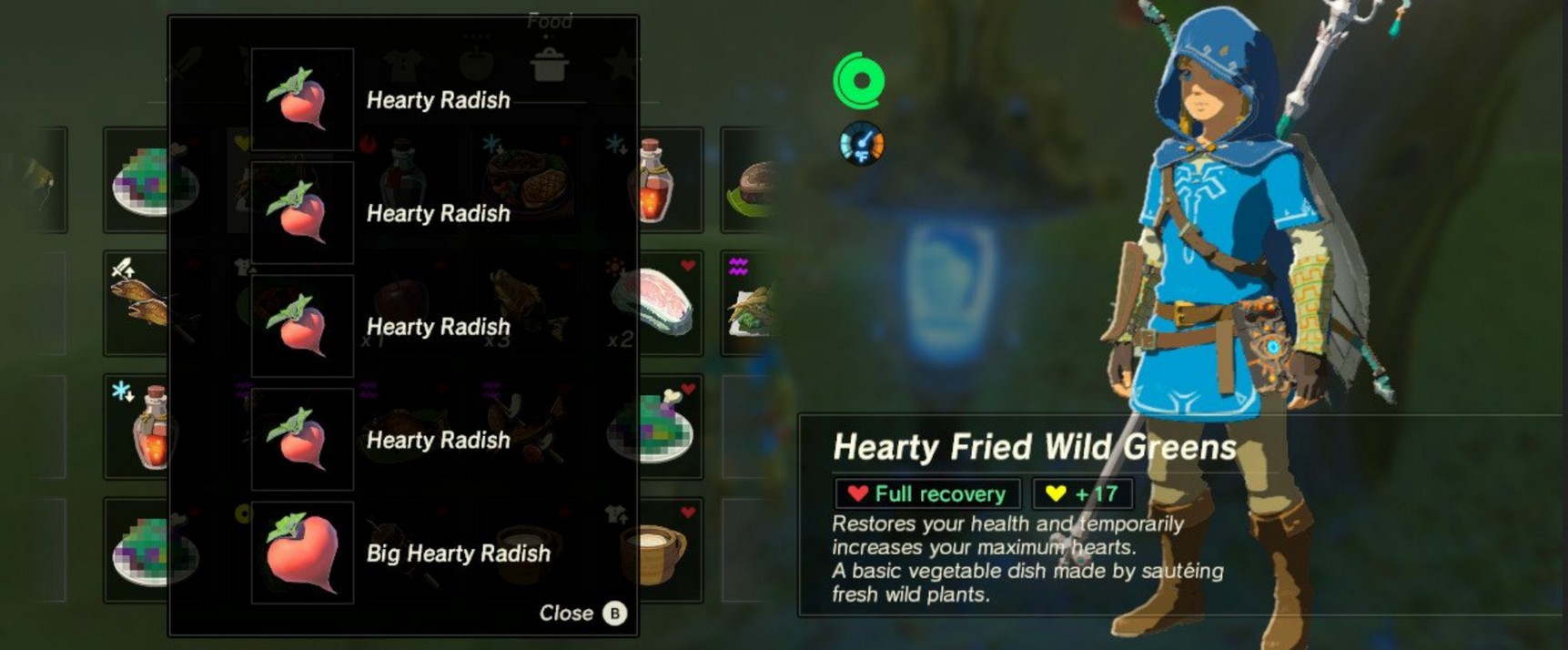 breath of the wild maximum temporary hearts recipe