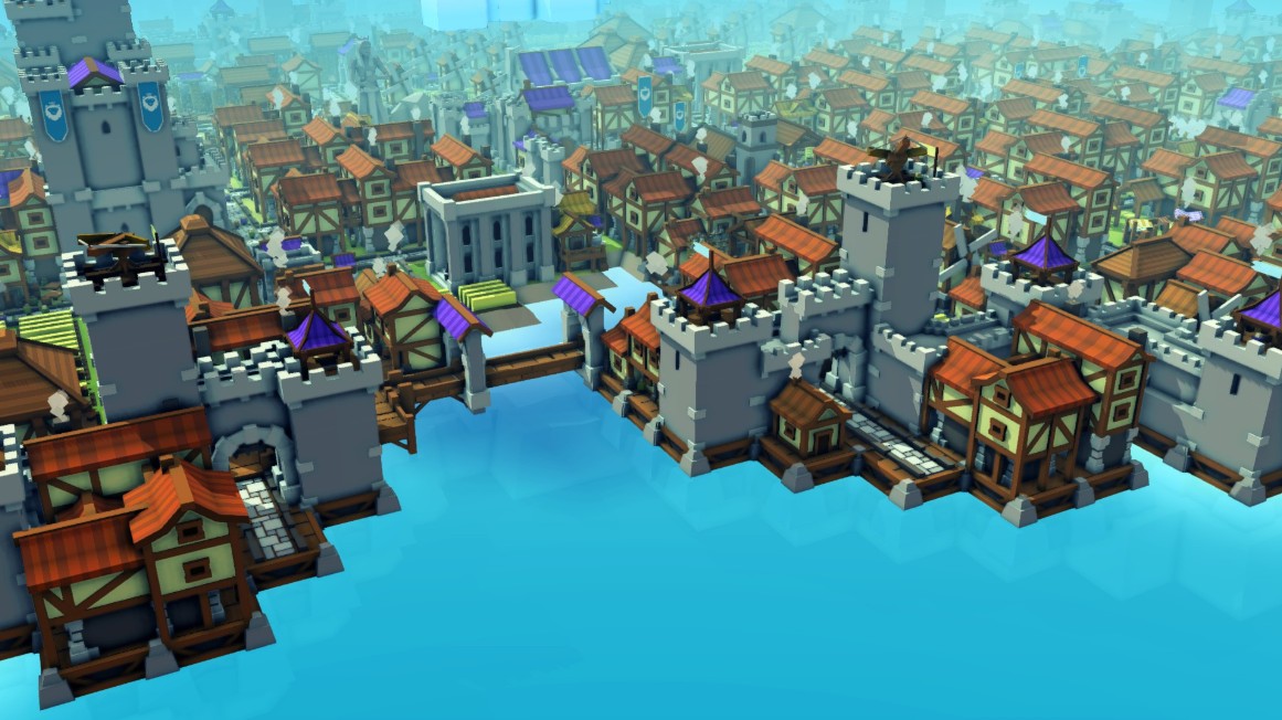 A grand harbor in Kingdoms and Castles