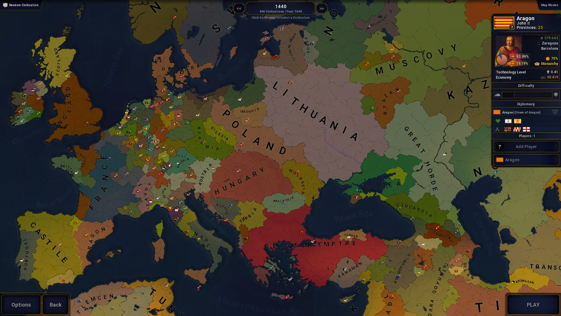 Mobile Strategy: Age of Civilizations II has a clear and easy to read political map, which translates well to mobile devices.