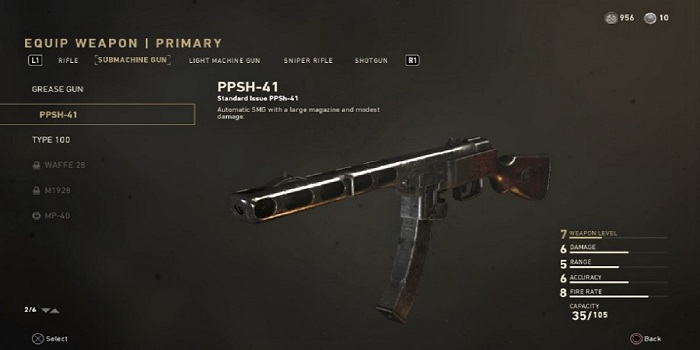Top 5 CoD WWII Best Weapons, PPSH-41, SMG