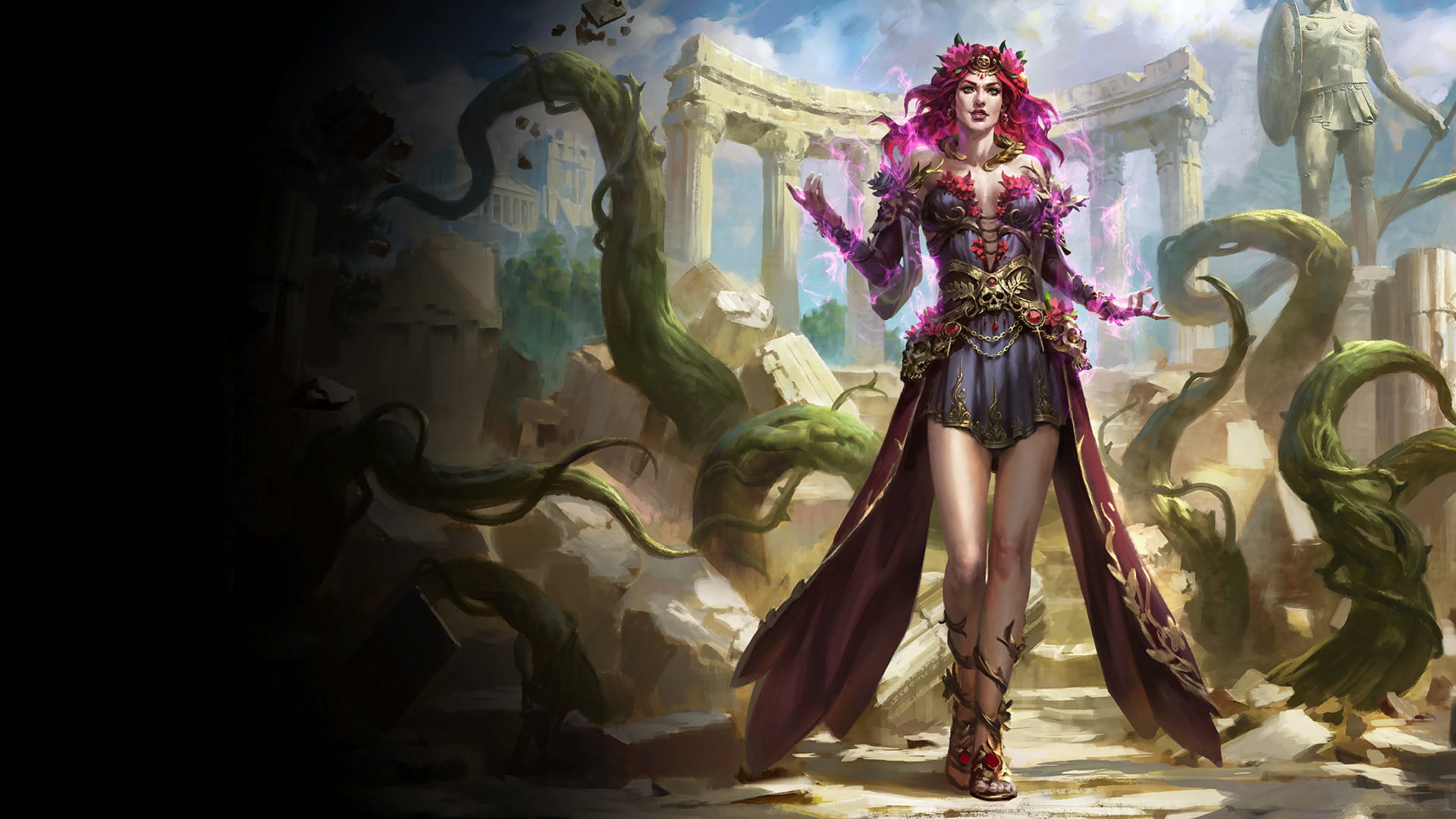 The deadliest of gardeners, Persephone waters her plants with YOU!