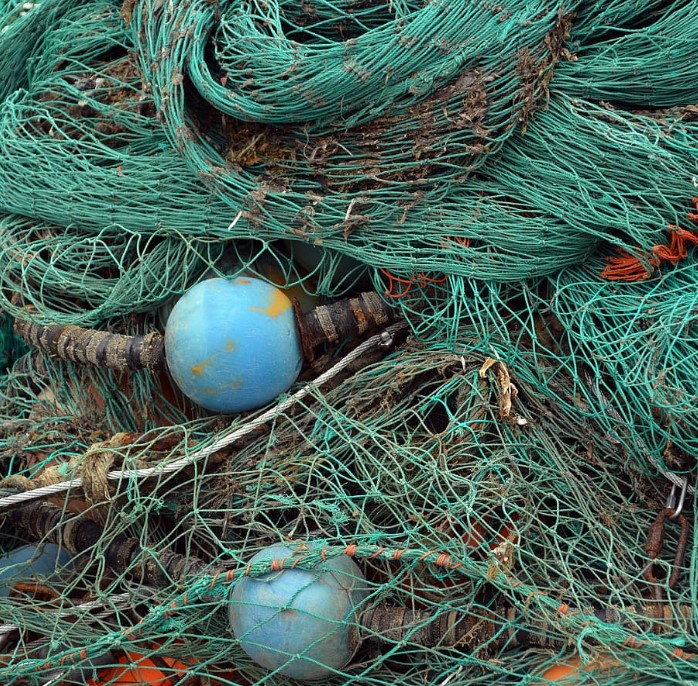 Just a fishing net, but don't underestimate it. It can turn a fight if one enemy is giving you a bad time.