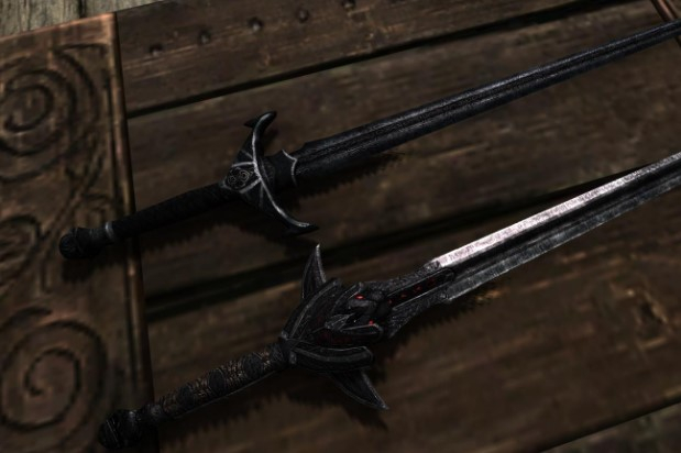 skyrim mod weapons on back
