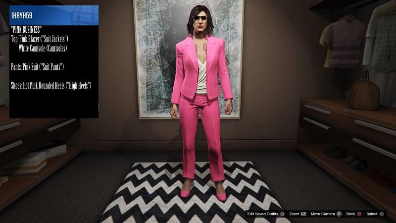 gta v pink and green checkered swater vest
