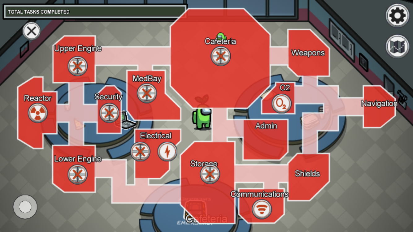 Sabotage map in The Skeld