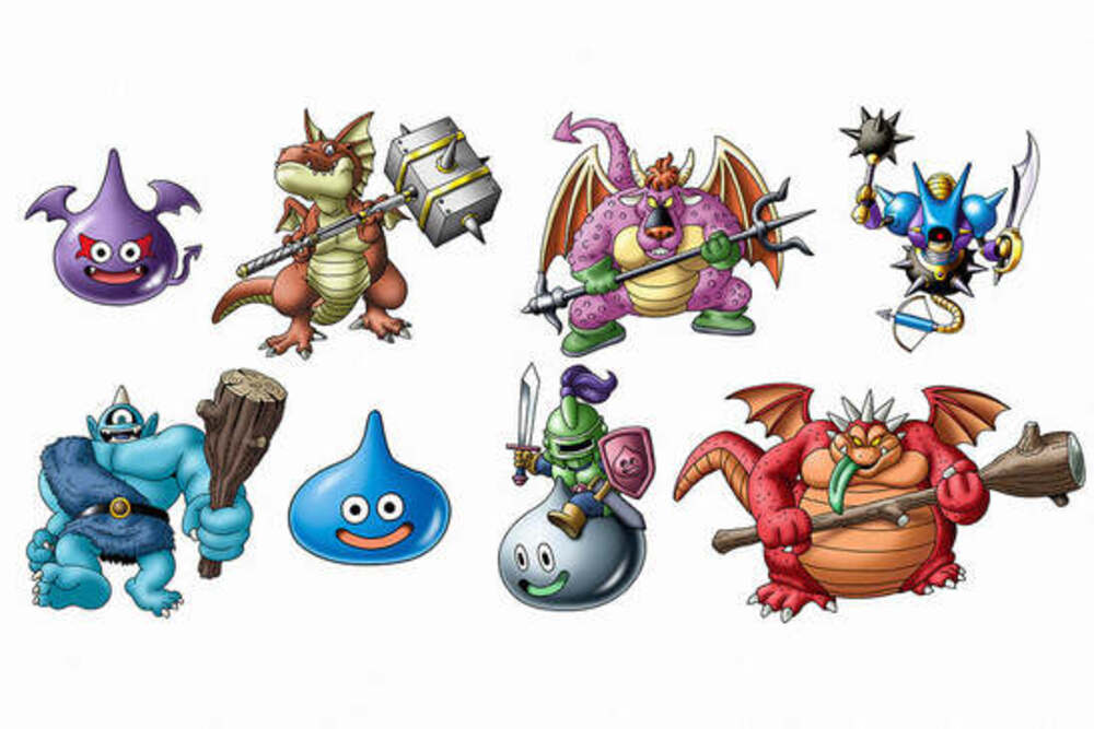 Pictures of monsters from Dragon Quest V.