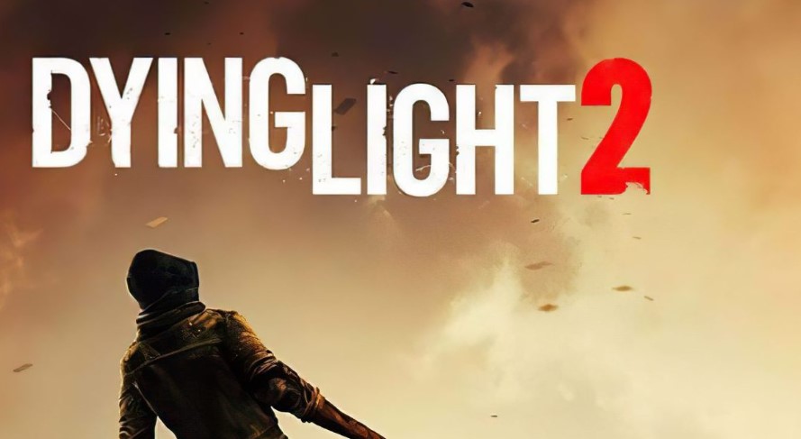 Man looking to the sky with text reading "Dying Light 2"