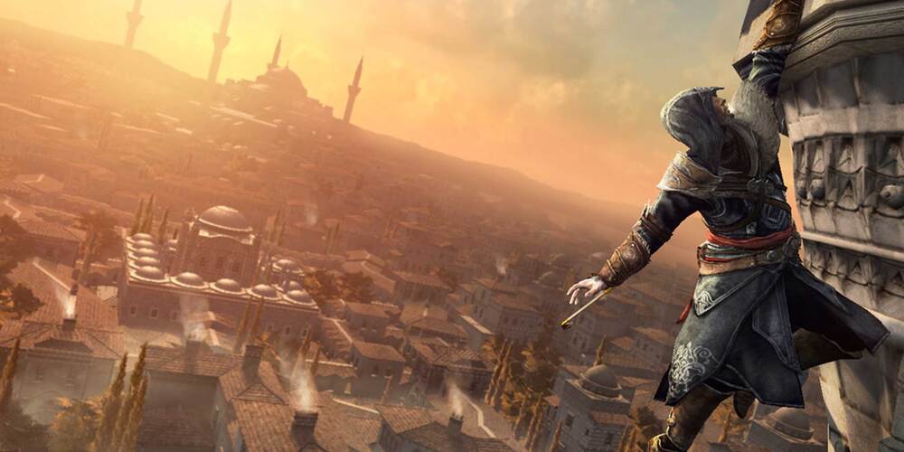 Ezio climbs a building in Constantinople
