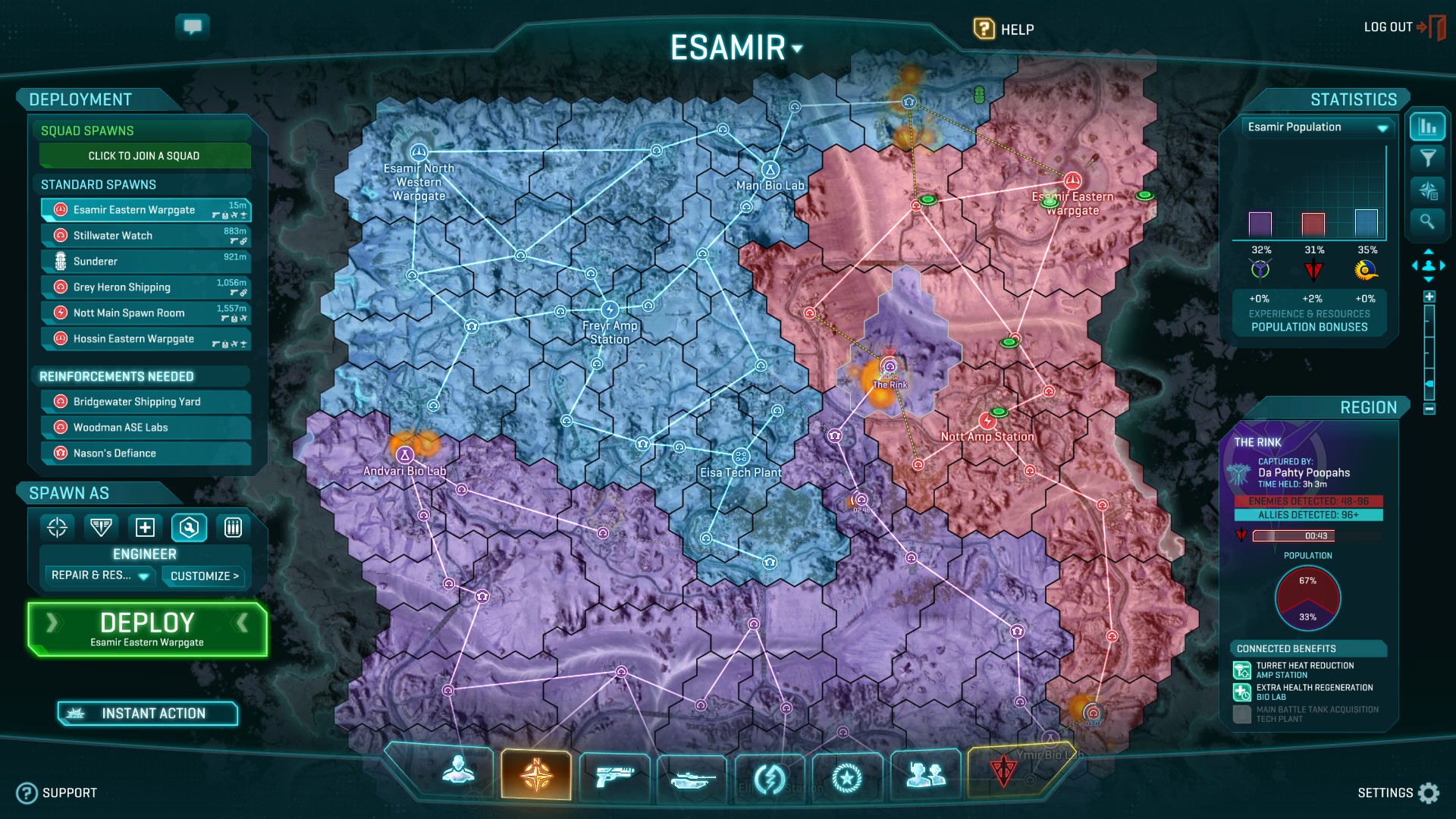 PlanetSide 2, gamplay, tactical map