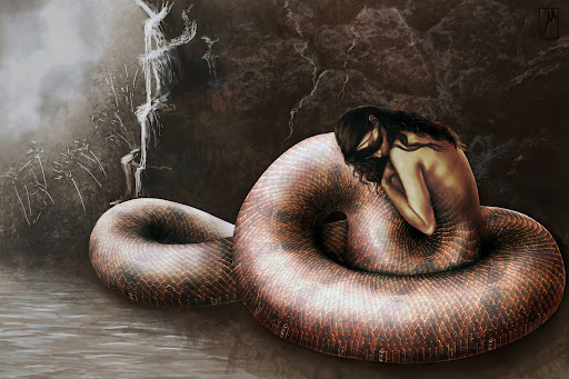 Lamia would devour children in her madened grief over her own lost children.