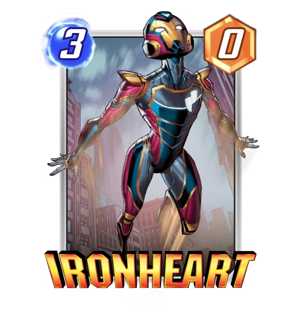 The Iron Heart card from Marvel Snap