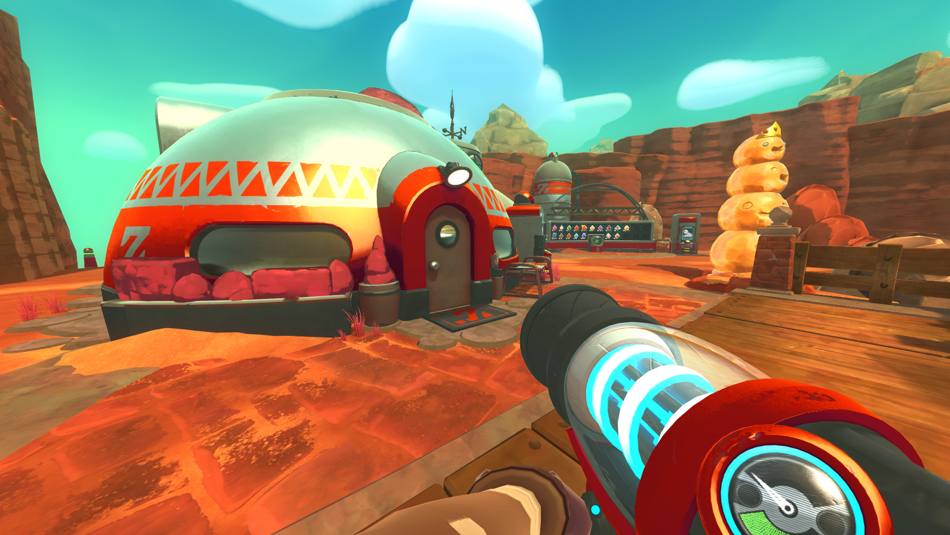 The home pod in Slime Rancher