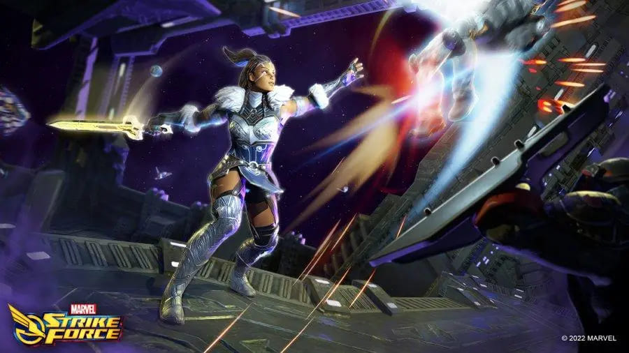 The Hero Asgardians in Marvel Strike Force bring the might of Asgard to the War Defense stage. This team, featuring Valkyrie, Thor, Sif, Mighty Thor (Jane Foster), and Heimdall, embodies the legendary strength and magic of the Asgardian realm. Their formidable abilities make them not only protectors of Asgard but also daunting opponents in any War Defense scenario.