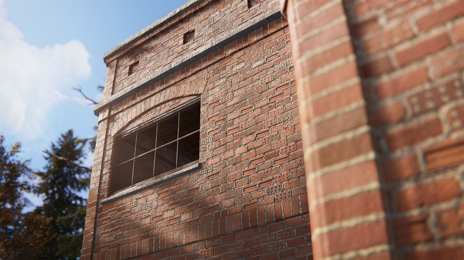 A beautiful brick building featured in Rust, showing off just how good the graphics can get.