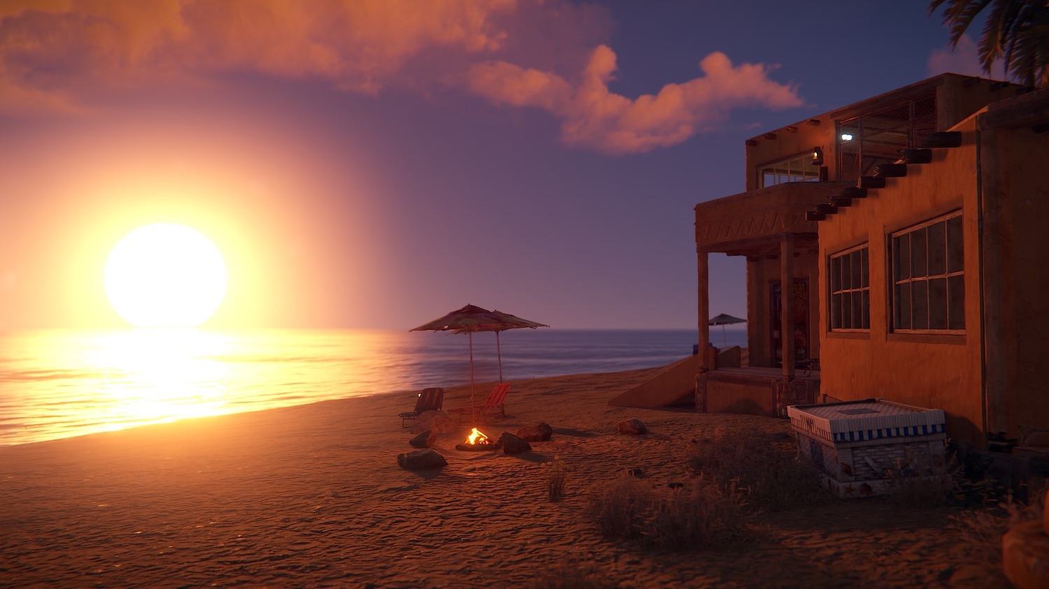 The perfect sunset, featuring high-quality graphics in Rust.