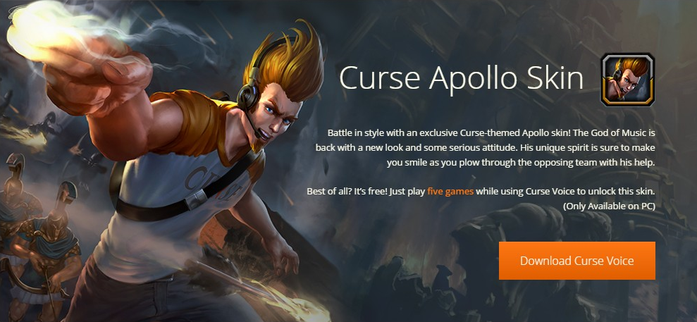  Apollo sports his free Curse Voice skin.