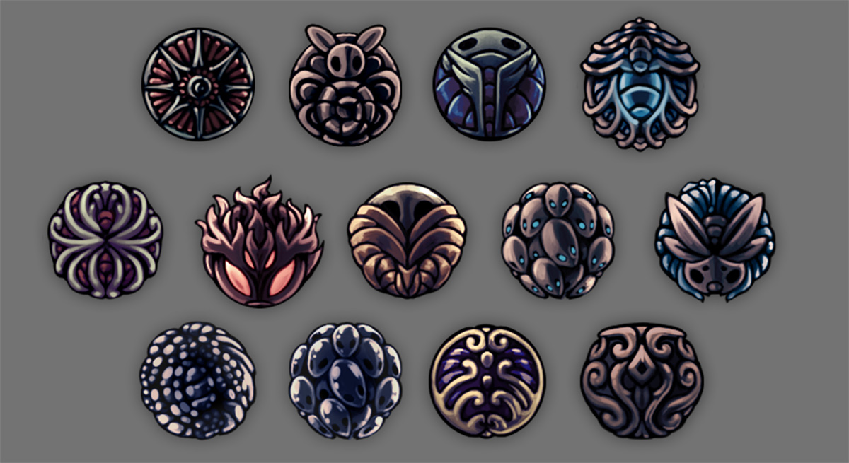 all 40 charms hollow knight