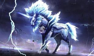 A Kirin charges up his electric attacks