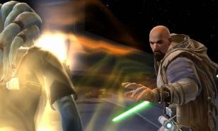 The Consular removes the blight of the Dark side from a Jedi.