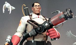 The Medic class in Team Fortress 2 in all his glory