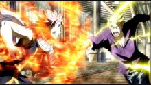 I wouldn't want to get between Natsu and Laxus while they're fighting. I could get electrocuted, or burnt to the crisp!