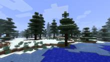 A beautiful screenshot of a snowy tiaga biome