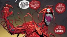 Cletus Kasady is a psychopath with venom-like symbiote that makes him one of the most powerful and bloodthirsty villains in the spiderman series.