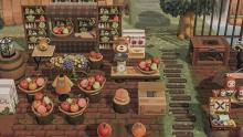 Some players have created very detailed fruit stands on their islands.