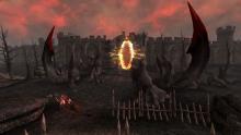 This image depicts the fiery Oblivion gate outside the city of Kvatch