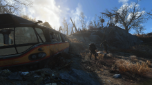 A view of the environment of Fallout 4. 