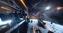 Star Citizen space combat involves some intense firefights.