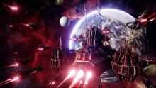 Groups of your ships in Battlefield Gothic Armada are charging at the station floating in orbit