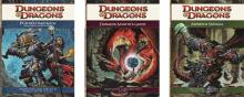 The three core rulebooks for 4th edition D&D