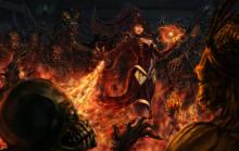 Fiery Arcane blast from a Wizard