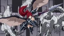 Erza's Blackwing Armor is the best against Pandemonium monsters!