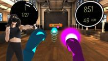 A screenshot of the popular punching workout game: BoxVR