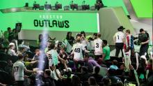 The Outlaws celebrate a victory